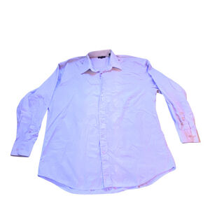 Men's Oscar de la Renta Dress Shirt, Purple, Size 17 34/35 Button Down Cotton